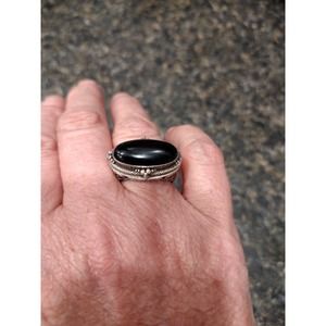 Hand Made In Bali Onyx Artisan Ring Size 8